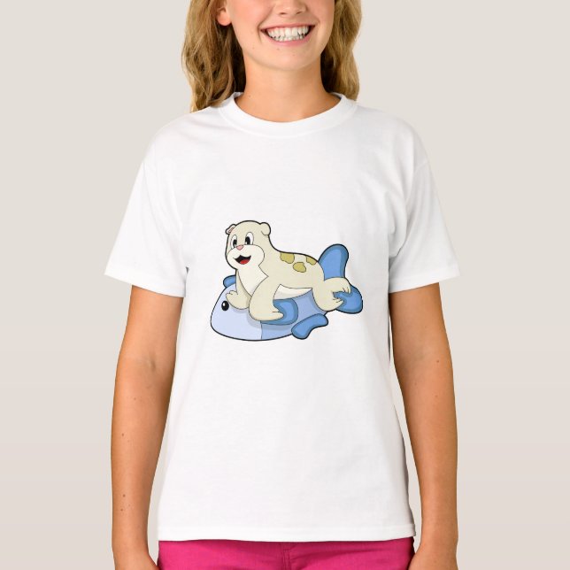 Camiseta Sello con peces (Anverso)
