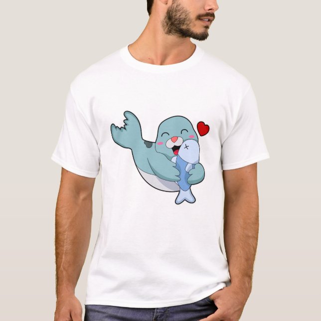 Camiseta Sello con peces (Anverso)