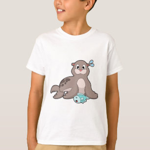 Camiseta Sello con peces