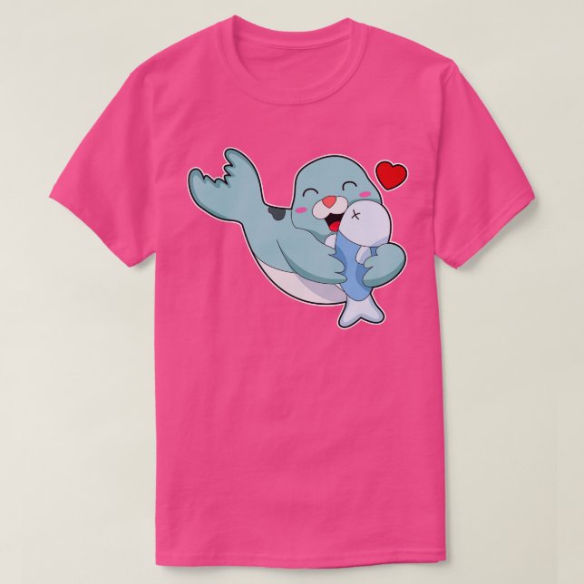 Camiseta Sello con pescado 5 (Diseño del anverso)