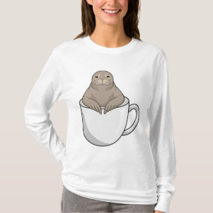Camiseta Sello con taza de café