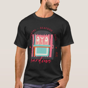 Camiseta Sello de amantes de sardinas marinas