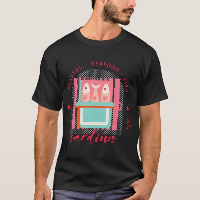 Camiseta Sello de amantes de sardinas marinas (Anverso)