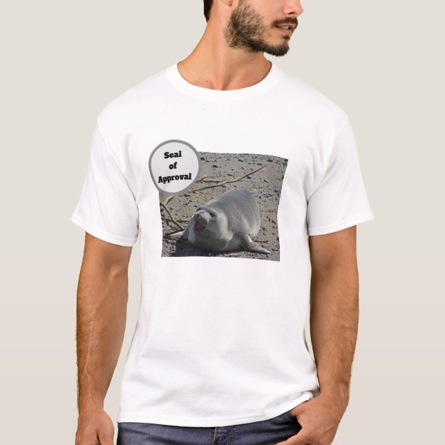 Camiseta Sello De Aprobación Elefante Seal Foto Humorística (Anverso)