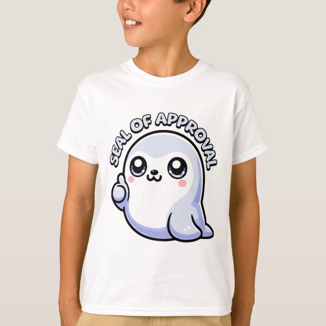 Camiseta ¡Sello de aprobación! Personalizado Cute Seal Pun (Anverso)