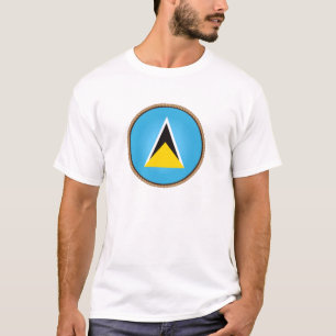 Camiseta Sello de bandera de Guay Santa Lucía