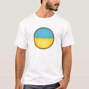 Camiseta Sello de bandera de Ucrania de Guay