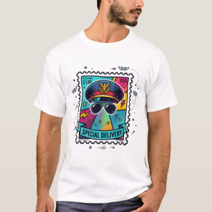 Camiseta Sello de cartero de Pop Art