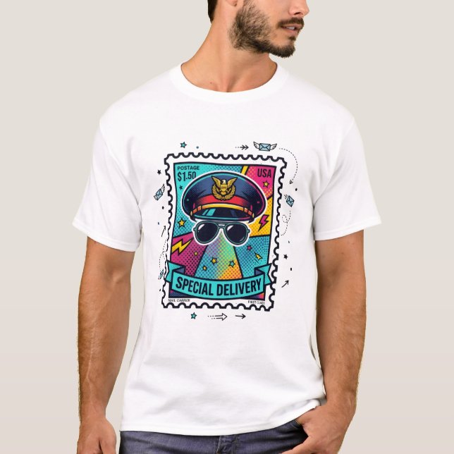 Camiseta Sello de cartero de Pop Art (Anverso)