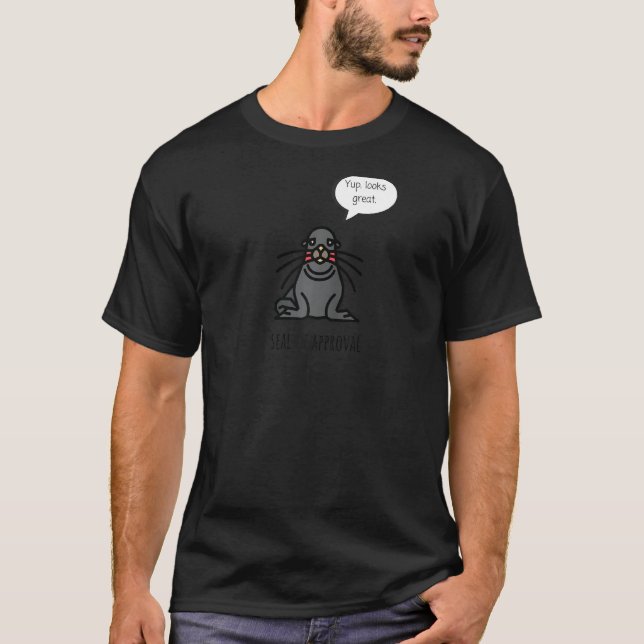 Camiseta Sello De Chiste De Papá Para La Aprobación De La M (Anverso)