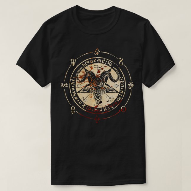 Camiseta Sello De Cocida De Bafomet Occulto De Caca De Pent (Diseño del anverso)