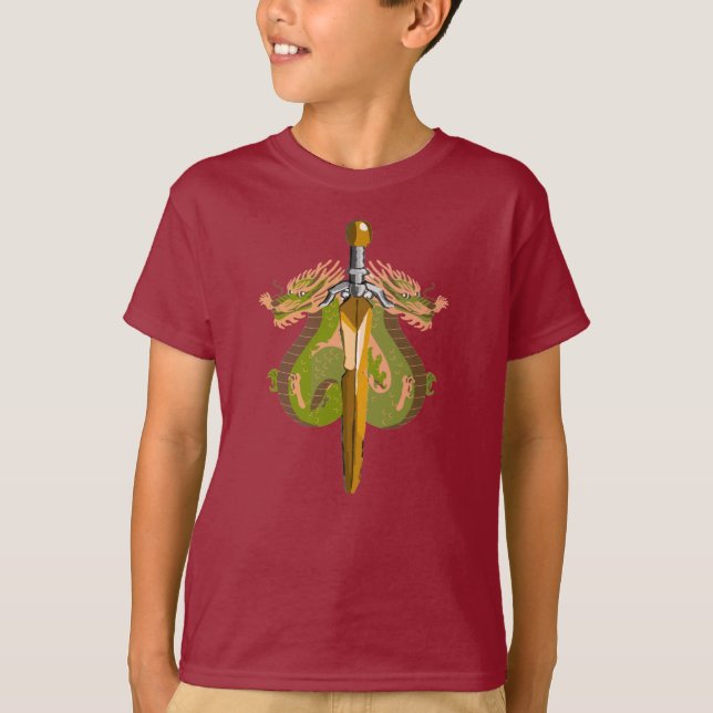 Camiseta Sello de Dragón de Fuego Rubí (Anverso)