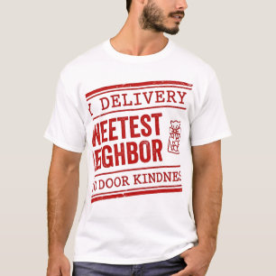 Camiseta Sello de entrega de dulces para el vecino más dulc