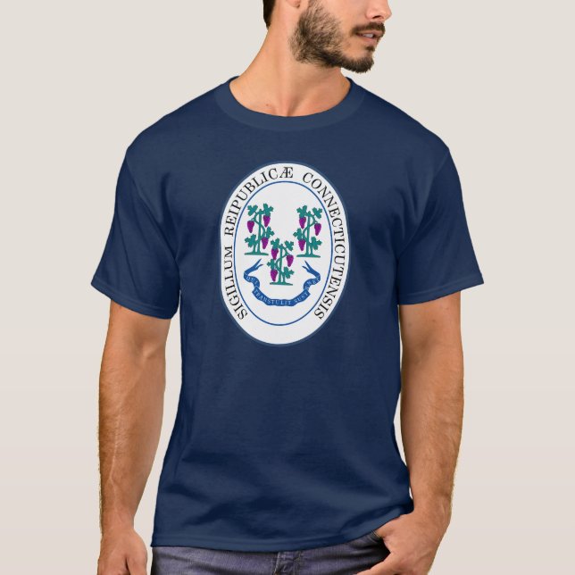 Camiseta Sello de estado de Connecticut, Estados Unidos (Anverso)