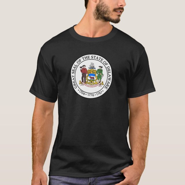 Camiseta Sello de Estado de Delaware (Anverso)