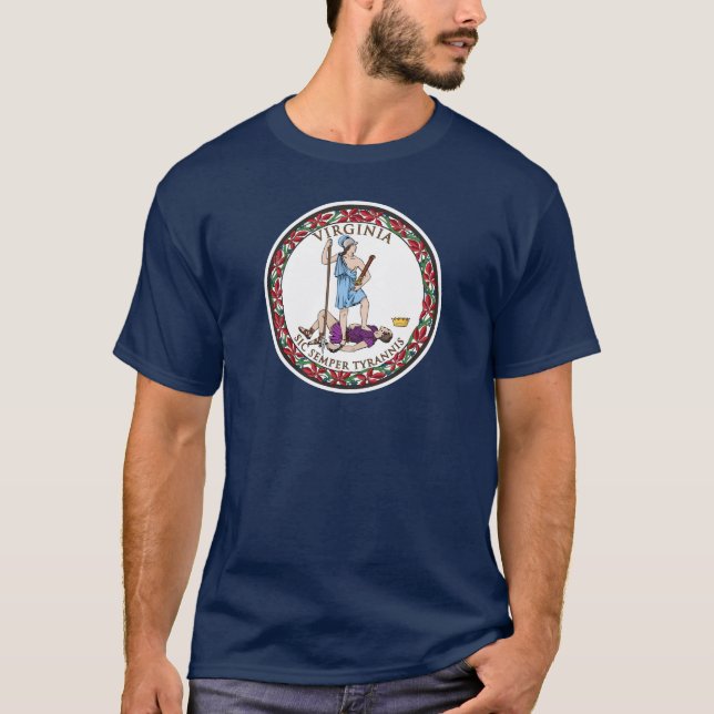 Camiseta Sello de Estado de Virginia, EE.UU. (Anverso)