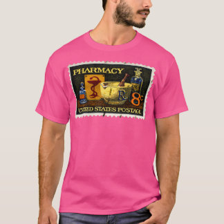 Camiseta Sello de farmacia con tazón de higeia honrando a P