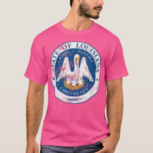 Camiseta Sello De Hombres Del Estado De Louisiana Mujeres N