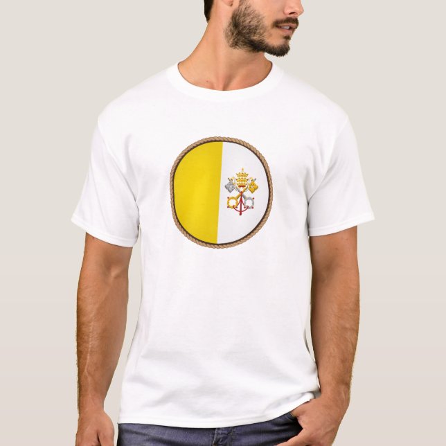 Camiseta Sello de la bandera de la Ciudad del Vaticano de G (Anverso)