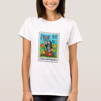 Camiseta Sello de la Moleta Checa — Krteček y Mariposa Vin