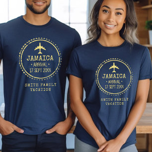 Camiseta Sello de pasaporte Jamaica vacaciones familiares a