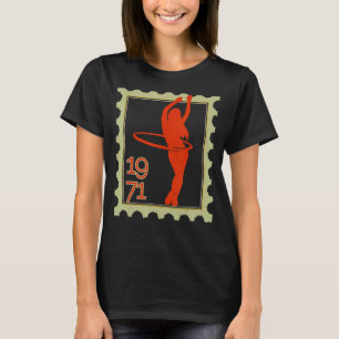 Camiseta Sello De Potencial Con Chica Hula Hoop 1971