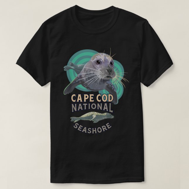 Camiseta Sello de puerto - Cabo Cod National Seashore Beach (Diseño del anverso)