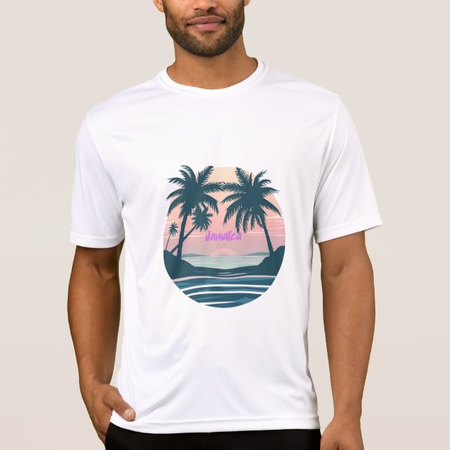 Camiseta sello de puesta de sol de Jamaica (Anverso)