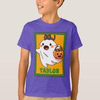 Sello de texto personalizado de Halloween Fantasma