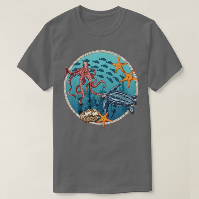 Camiseta Sello de vida marina (Diseño del anverso)