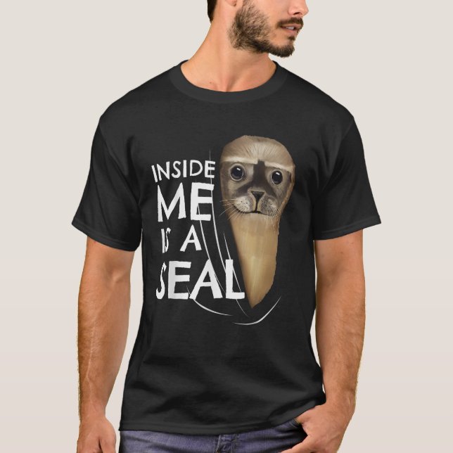 Camiseta Sello dentro de mí Ropa Graciosa Niños Mar Perro R (Anverso)