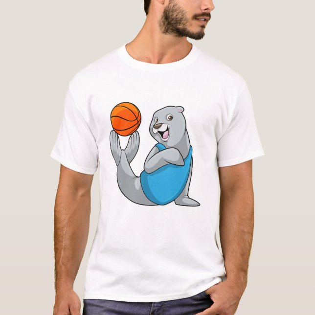 Camiseta Sello en el baloncesto deportivo (Anverso)