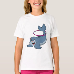 Camiseta Sello en el gimnasio con neumáticos de fitness.PNG