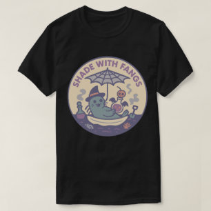Camiseta Sello Espeluznante con Colmillos de Sombra