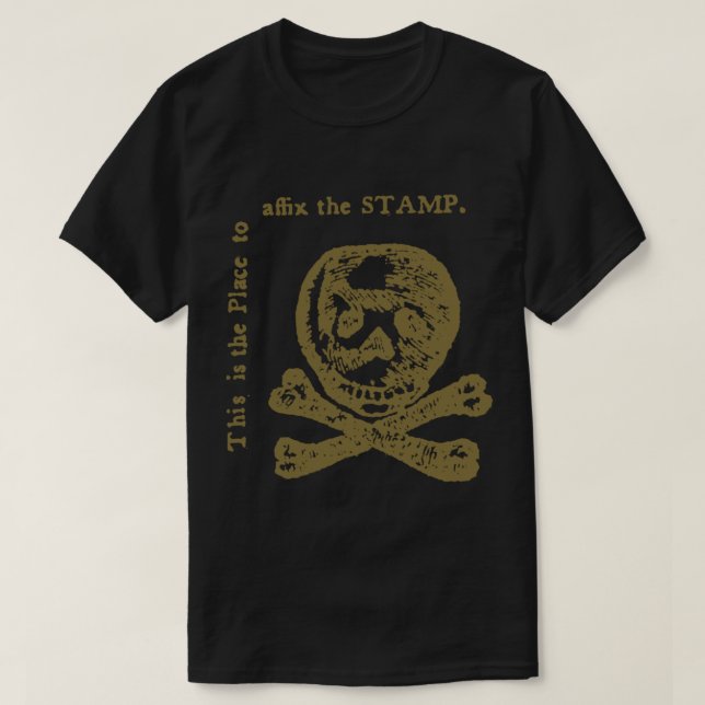 Camiseta Sello (imagen de protesta contra la ley de sellos  (Diseño del anverso)