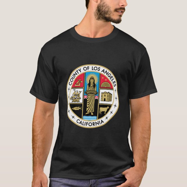 Camiseta Sello Nacional Del Condado De Los Ángeles Californ (Anverso)