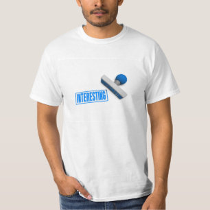 Camiseta Sello o tajada interesante en el concepto de papel