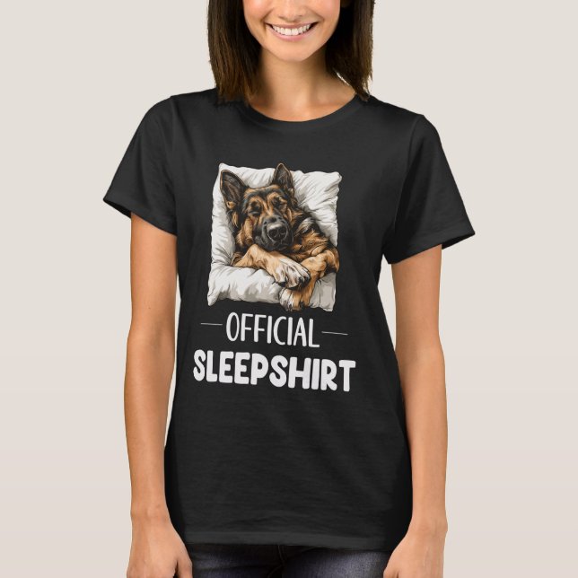 Camiseta Sello oficial del Pastor Alemán Sleepshirt Perro L (Anverso)