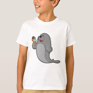 Camiseta Sello para beber con jugo