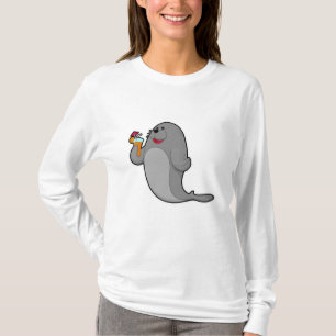 Camiseta Sello para beber con jugo