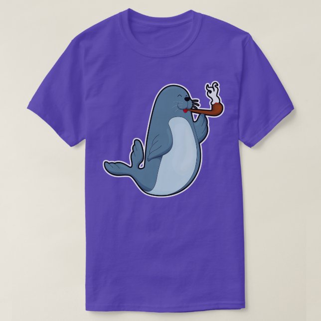 Camiseta Sello para fumar con tubería (Diseño del anverso)
