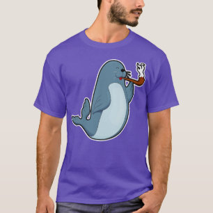 Camiseta Sello para fumar con tubería