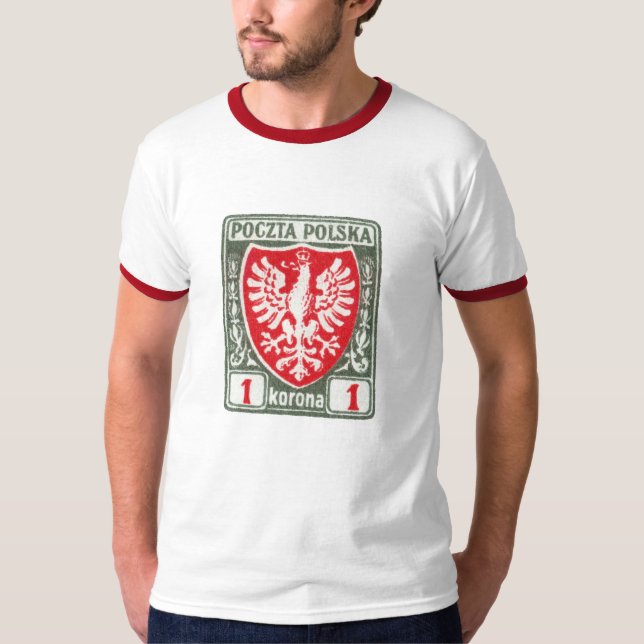 Camiseta sello polaco de 1919 1k Eagle (Anverso)