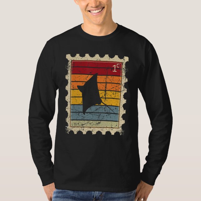 Camiseta Sello Postal Con Un Batoidea Atardecer (Anverso)