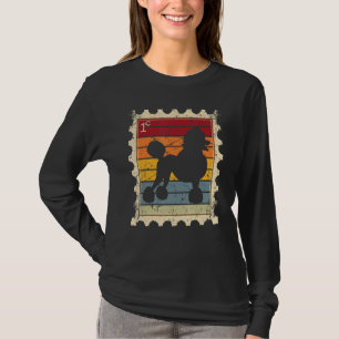 Camiseta Sello Postal Con Un Caniche Atardecer 1