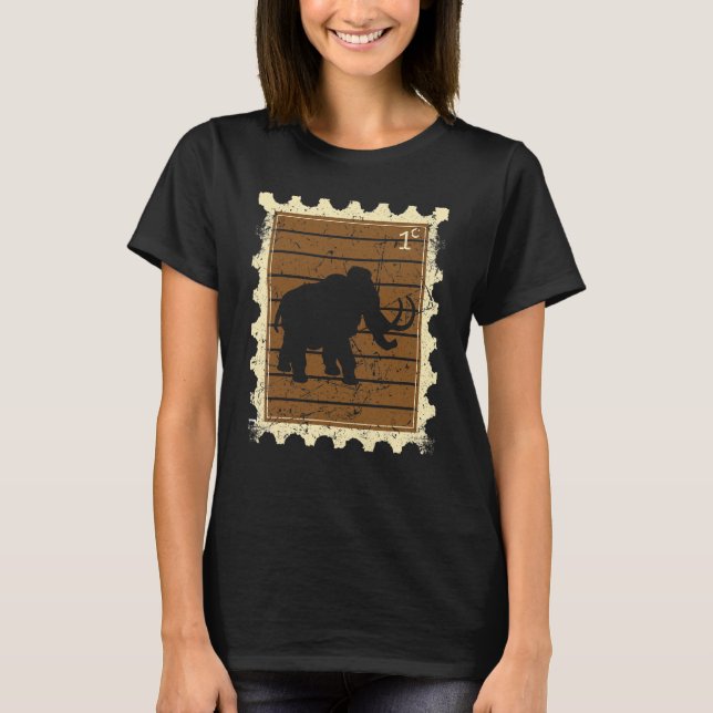 Camiseta Sello Postal Con Un Mamut (Anverso)