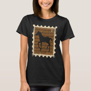 Camiseta Sello Postal Con Un Potro De Caballo