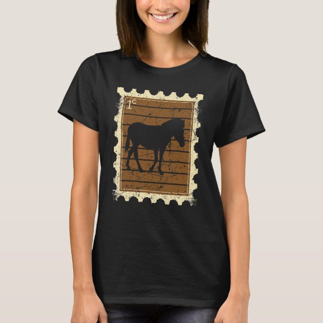 Camiseta Sello Postal Con Una Cebra (Anverso)