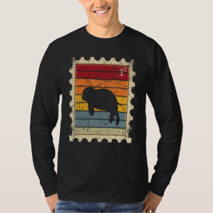 Camiseta Sello Postal Con Una Cría De Foca Al Atardecer