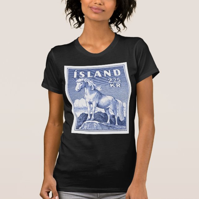 Camiseta Sello postal islandés de 1958 (Anverso)
